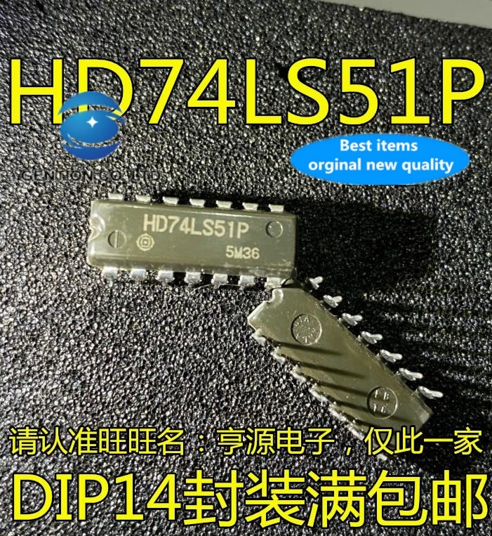 

10PCS Spot SN74LS51N HD74LS51P DIP-14 dual wide 2 input logic IC in stock 100% new and original