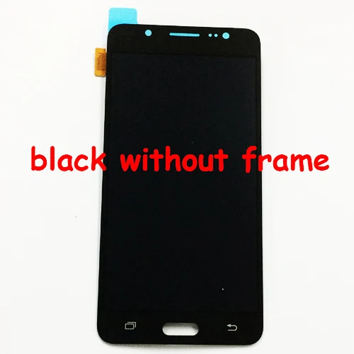 black without frame ЖК-дисплей для samsung Galaxy J5 J510 SM J510F J510FN J510M J510Y/DS+ кодирующий преобразователь сенсорного экрана в сборе - Цвет: black without frame