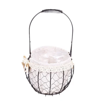 

Wrought Iron Portable Flower Basket Living Room Decoration Wrought Iron Flower Pot Wrought Iron Flower Arrangement Small Flower