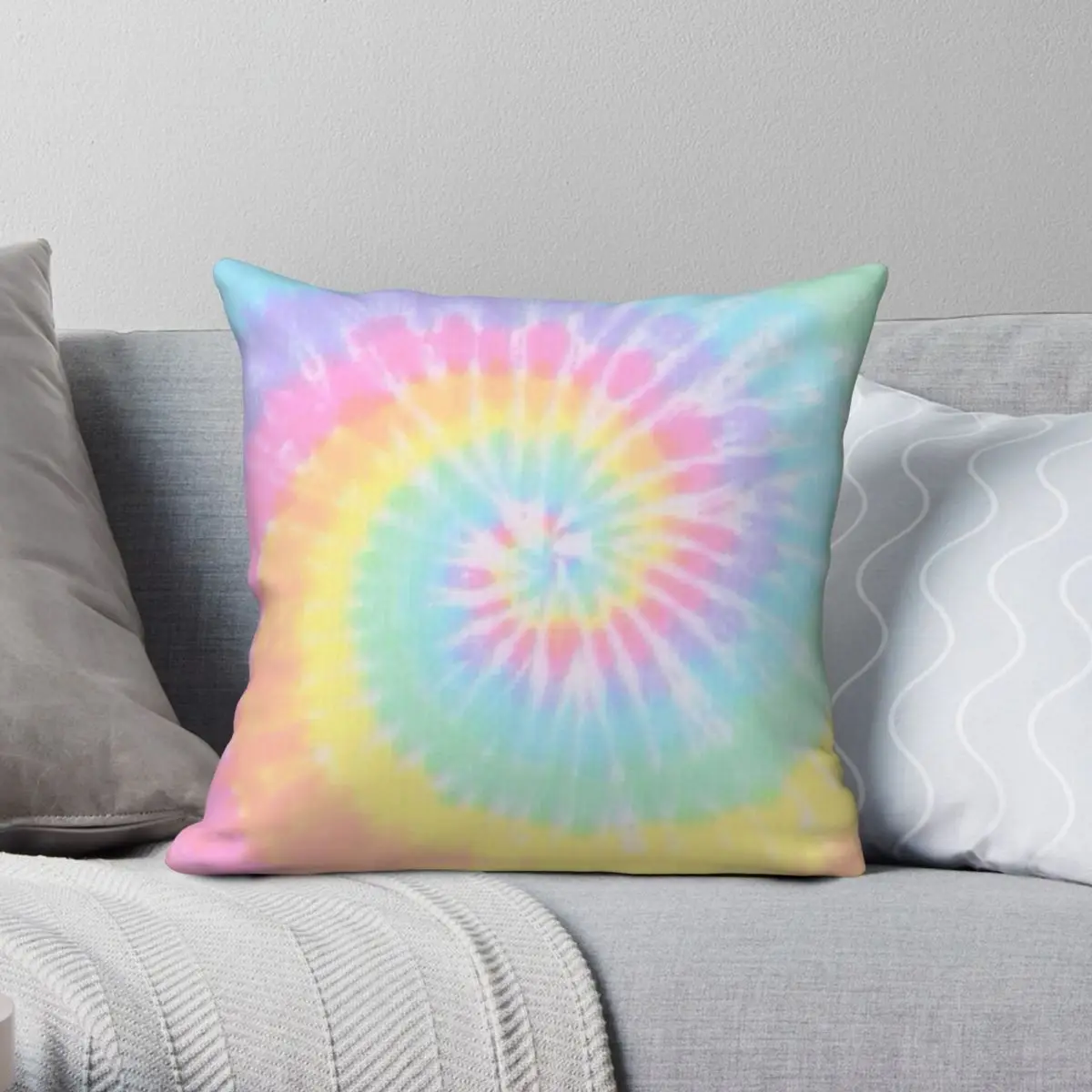 

Rainbow Tie Dye Pillowcase Polyester Linen Velvet Zip Decor Pillow Case Sofa Cushion Cover 45x45