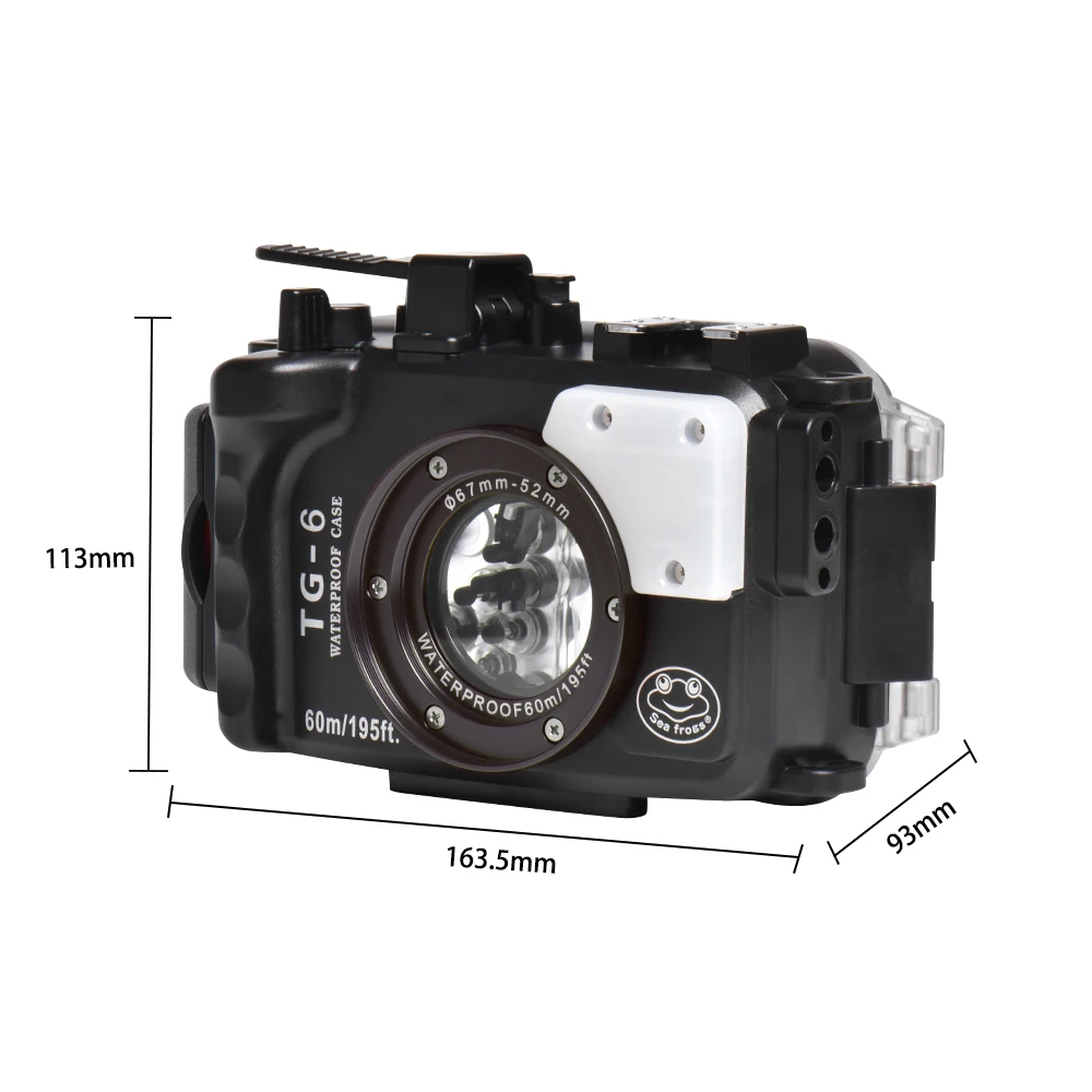 Mcoplus WP-TG6 60 м/195ft Водонепроницаемый подводный дайвинг камера корпус Чехол сумка для Olympus TG6 TG-6 камера