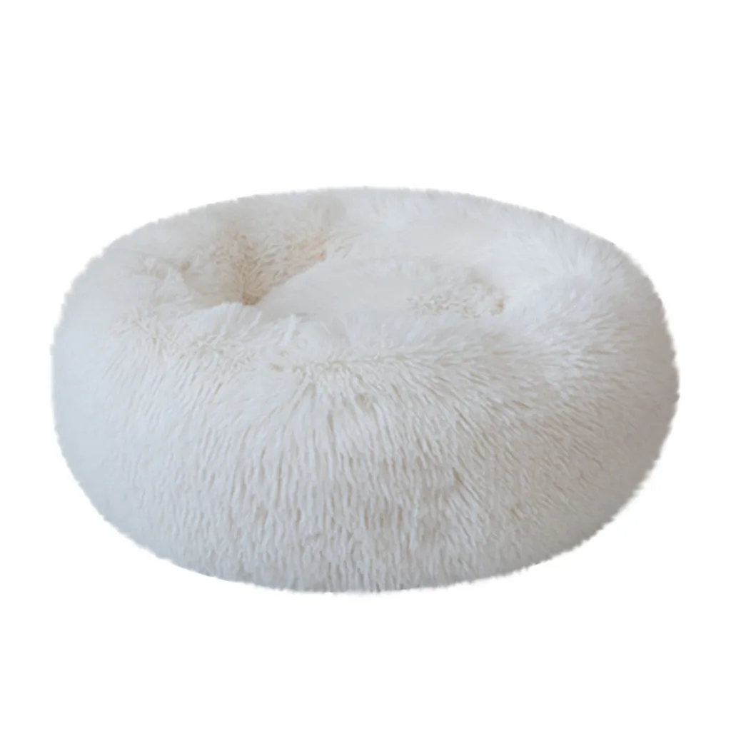 Кровать для питомца собаки Удобная пончик Cuddler круглая кровать для собаки ультра мягкая моющаяся подушка для собаки и кошки горячая распродажа - Цвет: White