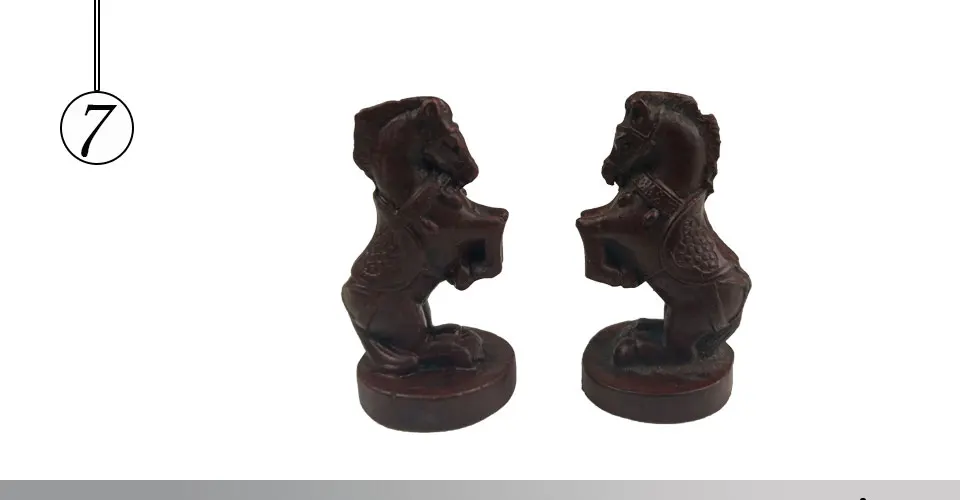Easytoday Chinese Chess Games Synthetic Leather Chessboard Chinese Terracotta Warriors Resin Chess Pieces Table Games Birthday Gift (7)