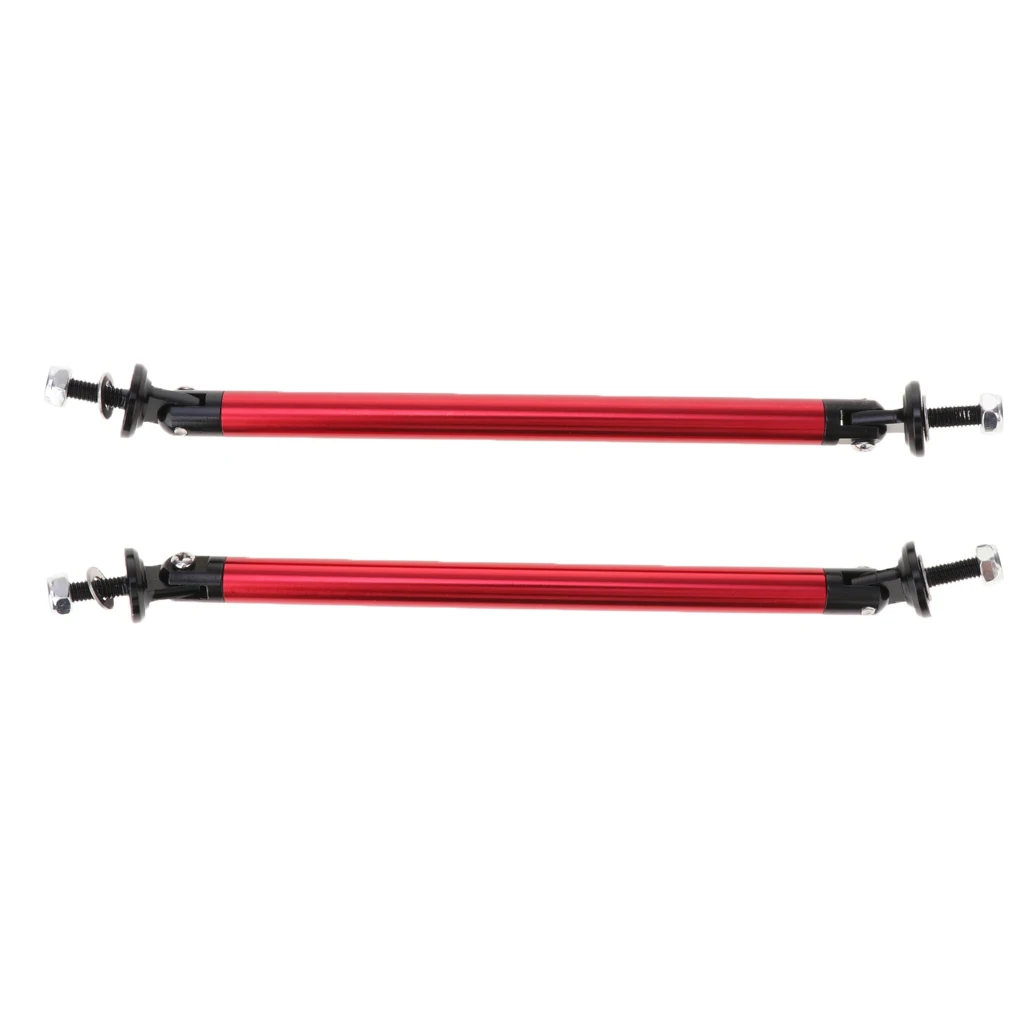 2 Pieces Univesal 150mm Chrome 6-8 Inch Adjustable Front/Rear Frame Bumper Lip Splitter Strut Rod Support Bar Dropship  