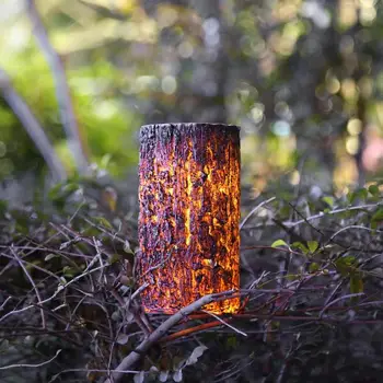 

Solar LED Simulation Wood Pile Lawn Light Waterproof Garden Landscape Lamp