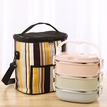 

Leakproof Japanese style Bento Box For Kids Student School Stainless Steel Lunch Box 1-3 Layer Insulated Food Container Set