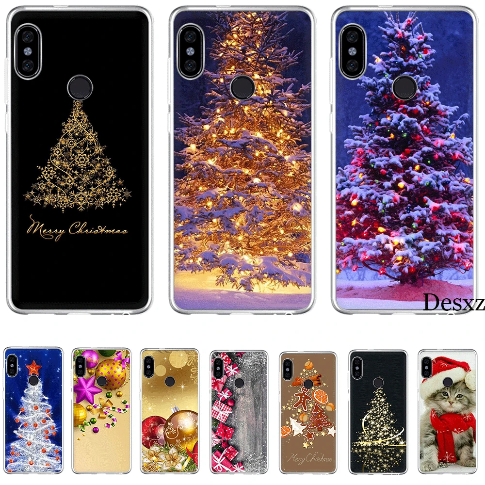 

Mobile Phone Case Tpu For Xiaomi Redmi Note 7 8 Pro 4 Note 4X 5 5A 6 Cover Snow Christmas Ball New Year Gift Shell Protection