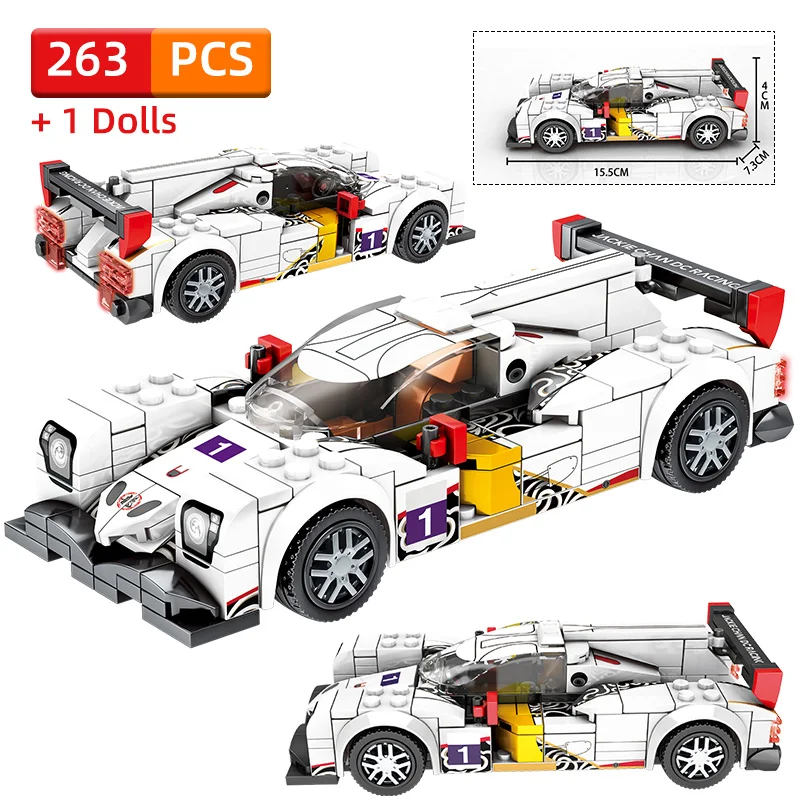 

263Pcs Formula Car building blocks Technic Super Racing Cars Blocks Sports Racer Model Vehicle Supercar Toys For Children Gift