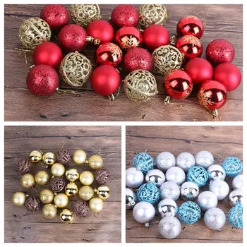 

Christmas Tree Decorations Christmas Painted Hollow Ball Christmas Decorations Gift Box 6cm Christmas Ball 24 Pack