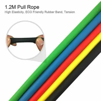 

Durable TPE 11pcs/ Set Pull Rope Latex Fitness Pull Rope Stretch Arm Apparatus Muscle Training Equipment Puller Removable