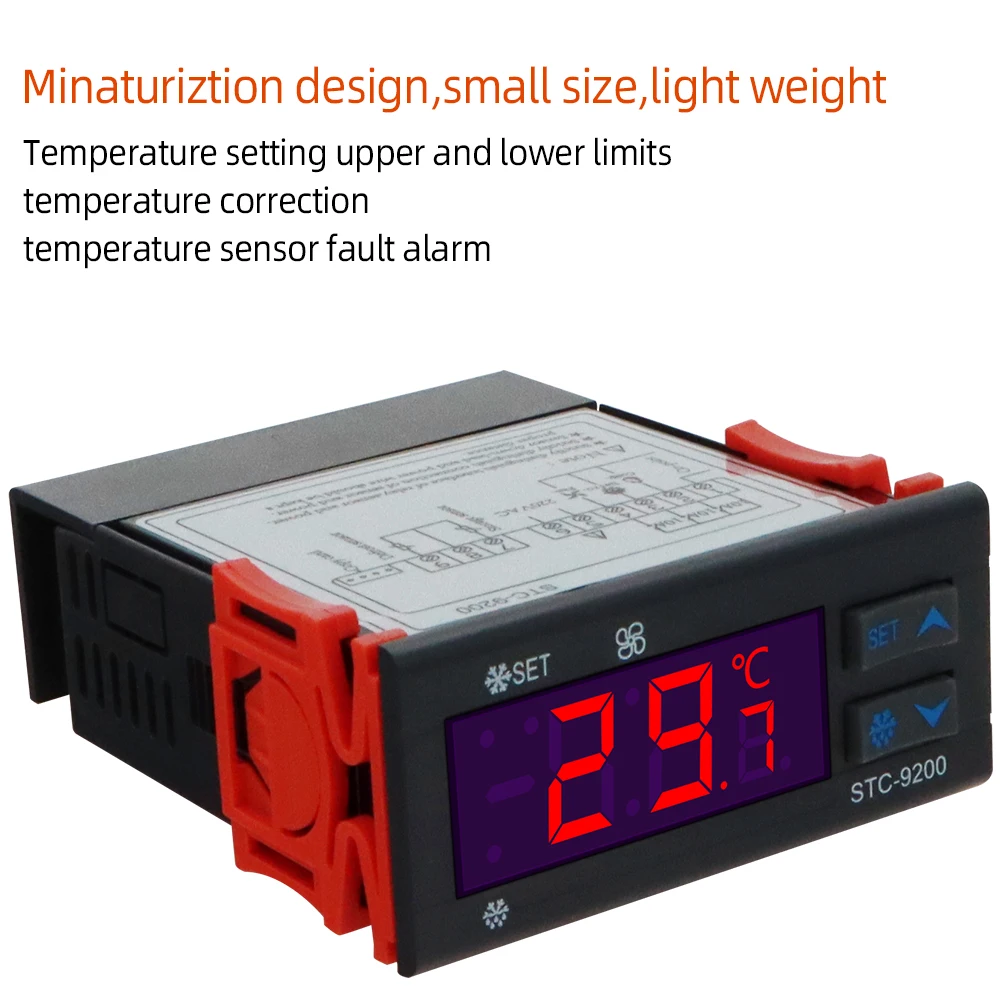 STC-9200 Digital Temperature Controller Two Relay Output Thermostat Regulator
