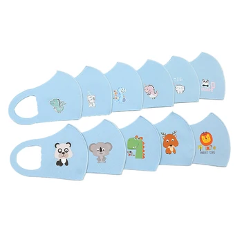 

10pcs Washable Mouth Mask With Valve Kids Children Anti Haze Dust Mask Nose Filter Face Muffle Bacteria Flu Respirator