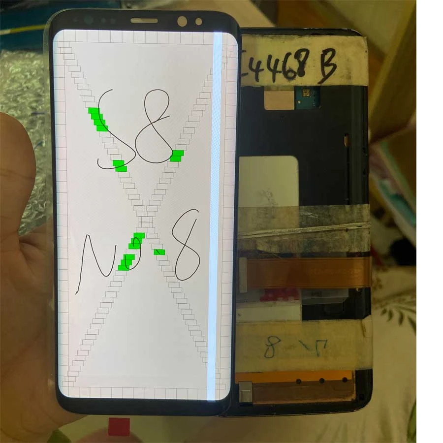 

For Samsung S8 LCD Display Touch G950 G955 LCD Display For Samsung S8 LCD band line display mobile phone defective screen