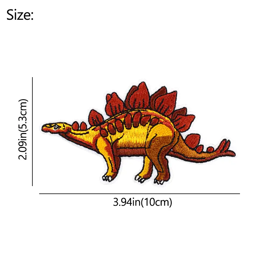 10 Pcs Animals Children Patches Cartoon Stegosaurus Dinosaur Embroidered Badge Applique Patch Sewing On Clothes Diy Garment Hat Aliexpress