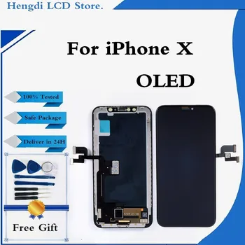 

LCD For iPhone X OLED With 3D Touch Digitizer Assembly No Dead Pixel LCD Screen Replacement Display For iPhone 10 LCD with Gift