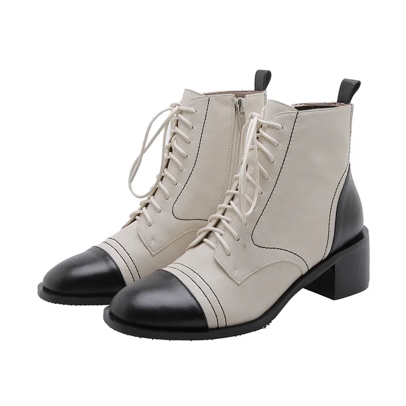 FEDONAS Brand Design Women Genuine Leather Ankle Boots Autumn Winter Party Basic Shoes Woman Side Zipper Round Toe Short Boots