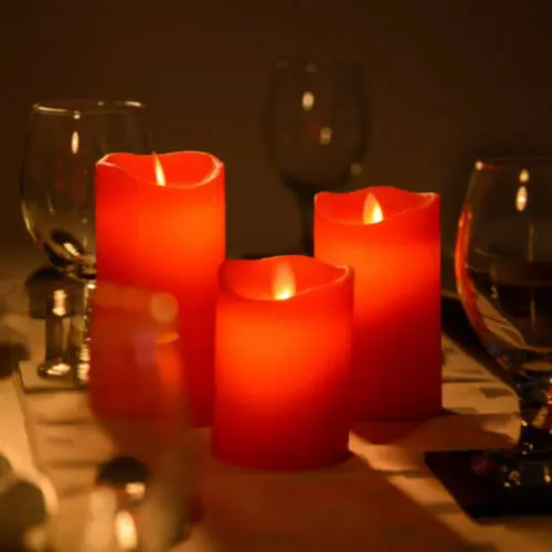 Романтический электронный светодиодный вечерние свечи, красивый мерцающий чайный светильник без пламени - Цвет: A1