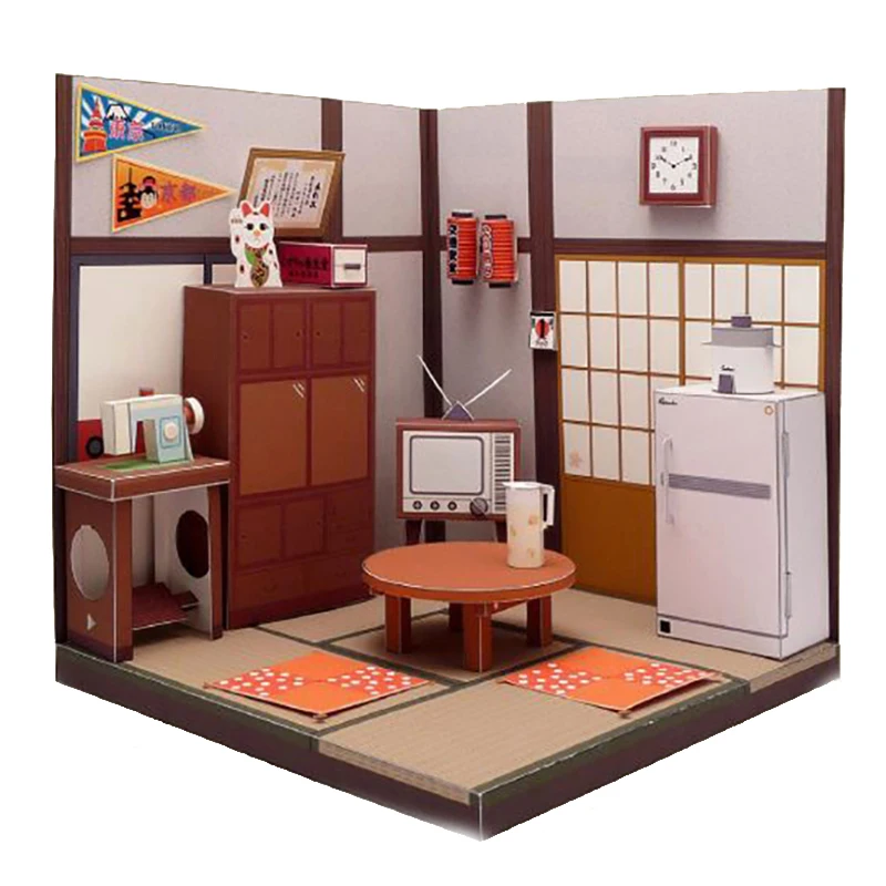 Papercraft: Folding Paper Dollhouse