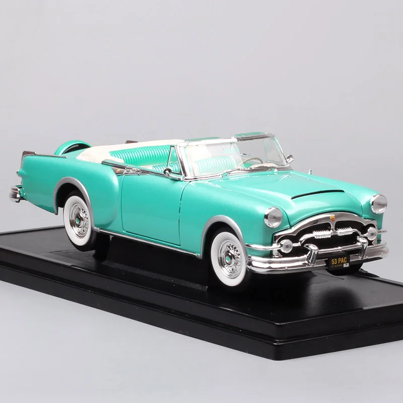 Road Signature Classic 1953 Big Packard Caribbean Convertible Diecast Toy Vehicle Scale Car Model Auto Metal Wheels Replicas Kid