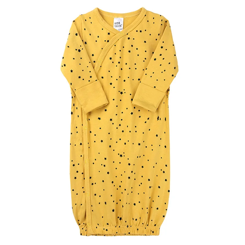 Star Yellow Пижама для маленьких мальчиков и девочек, одежда для сна спальный мешок для малышей, весенне-летнее одеяло хлопковый Халат для детей от 6 до 18 месяцев - Цвет: Star Yellow