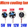 2CM 3CM 4CM 25x10mm 30x10mm 40x10mm 5V 9V 12V 24V Round Mini Micro Cooling Fan For LED Lamps Computer Radiator ► Photo 1/4