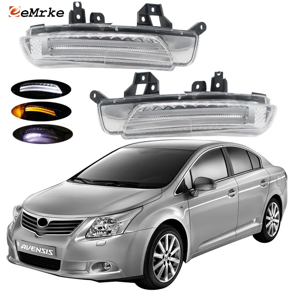 EeMrke для Toyota Avensis 2009-2013 2014 2015 боковые зеркала заднего вида светодиодные