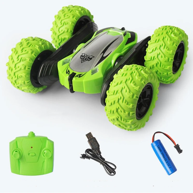 

RC Car 2.4G With Light Stunt Truck Double-Side Roll High Speed Crawler Off-Road Buggy Model Toys Car