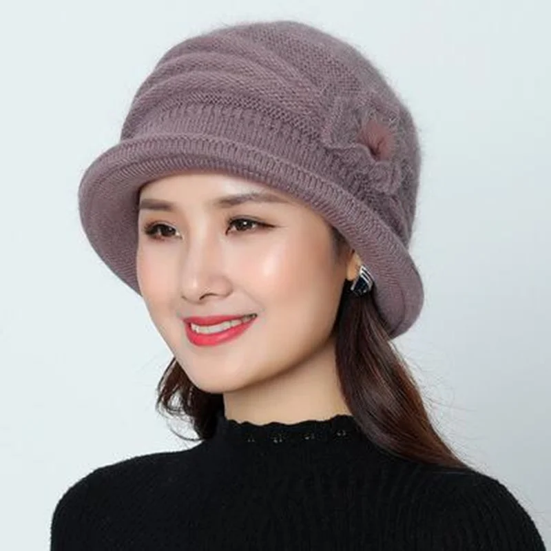 Winter Bucket Hat For Women Lady Fashion Thickened Soft Warm Fishing Cap Outdoor Hat Panama Cap