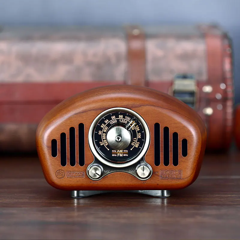 Classic vintage retro Wood FM AM SD MP3 Bluetooth 