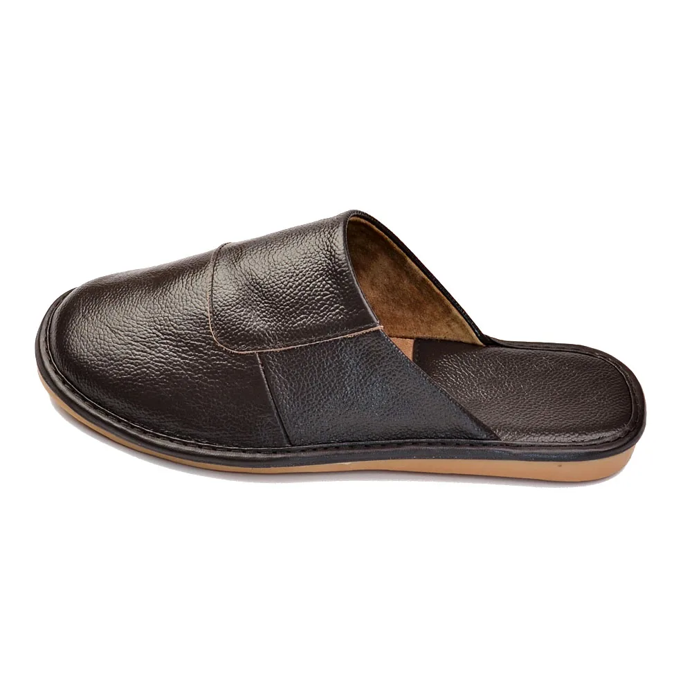 Genuine Cow Leather slippers couple indoor non-slip men women home fashion casual single shoes PVC soft soles spring summer 508