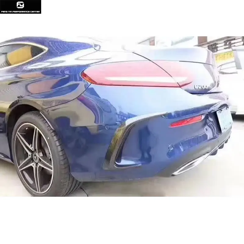 W205 coupe углеродное волокно авто заднее карбоновое волокно боковое крыло отделка вентиляционных отверстий крыло для Mercedes Benz W205 C300 15-18
