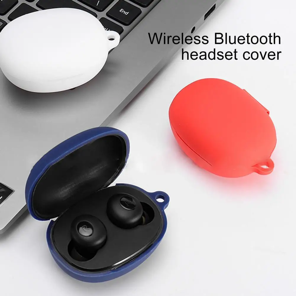 Soft Anti-fall Silicone Case Protective Cover Protector for Realme Buds Q TWS Wireless Earphone | Электроника