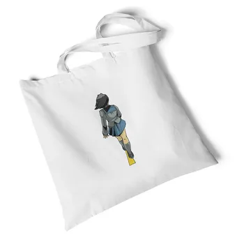 

Fashion Travel Baganime Girl Printed White Canvas Bag Foldable Large Shoulder Bag Storage Reusable Original Handbag