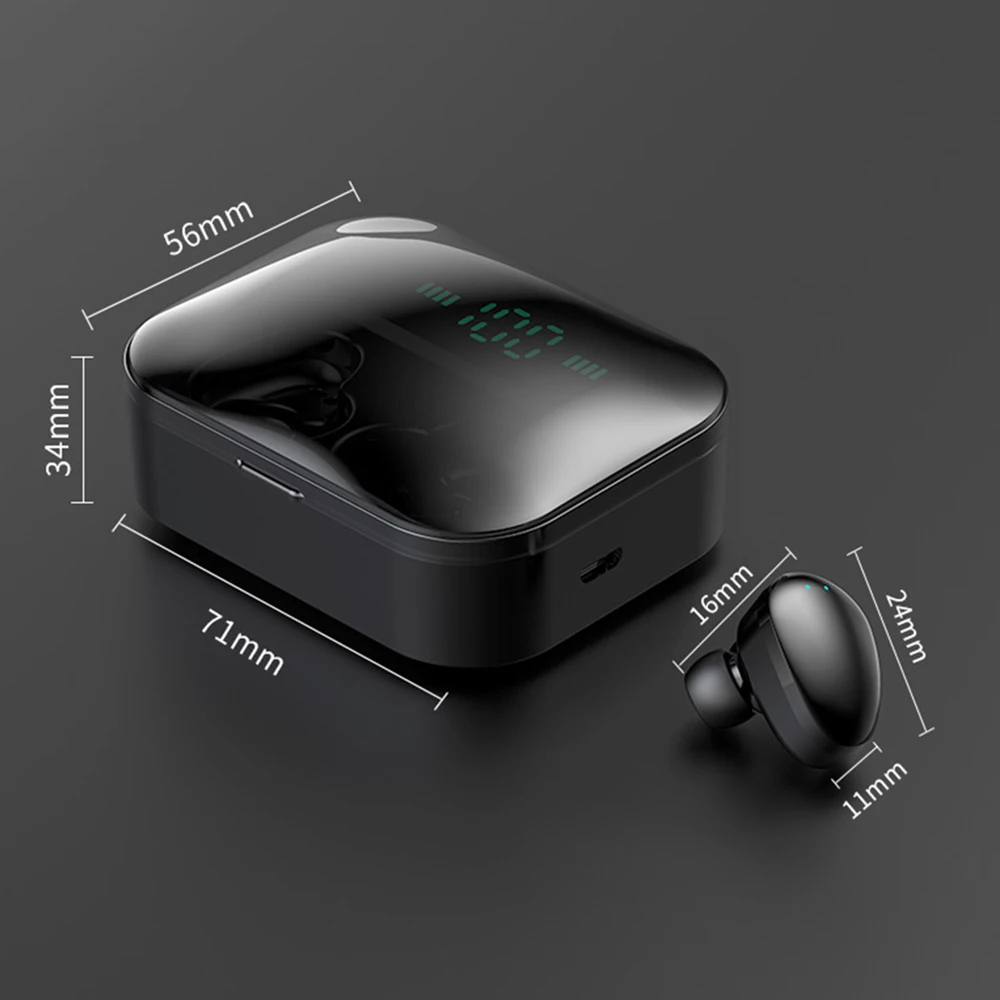Bluetooth-наушники X7 со светодиодным дисплеем, водонепроницаемые беспроводные наушники TWS хорошего качества с сенсорным управлением (art.: 3a3650fcb4e) - 3a3650fcb4e