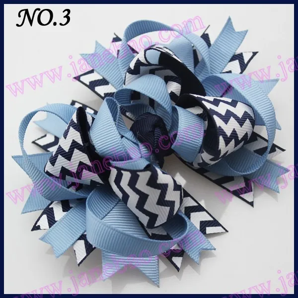 500 шт 4,5 ''шеврон волосы банты девушки банты из бутика фанки слоистых Hairbows бутик фанки лук