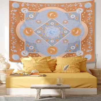 

Bohemia Mandala Floral Tapestry Moon Wall Hanging Retro Macrame Sun Starry Psychedelic Carpet Wall Blanket Travel Yoga Beach Rug