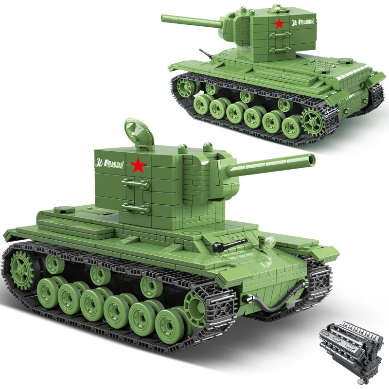 Военный тяжелый немецкий советский Русский Танк строительные блоки подходят WW2