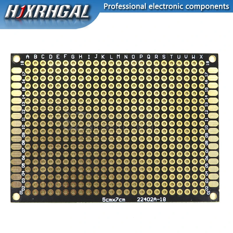 6 шт./партия PCB двухсторонняя печатная плата Универсальный макет 5*7 мм 5x7 мм красный белый синий зеленый черный желтый каждый цвет 1 шт