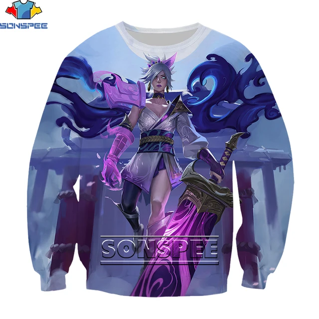 SONSPEE League of Legends Arcane Sweatshirt 3D Men Women Classic Battle Game LOL The Exile Tops