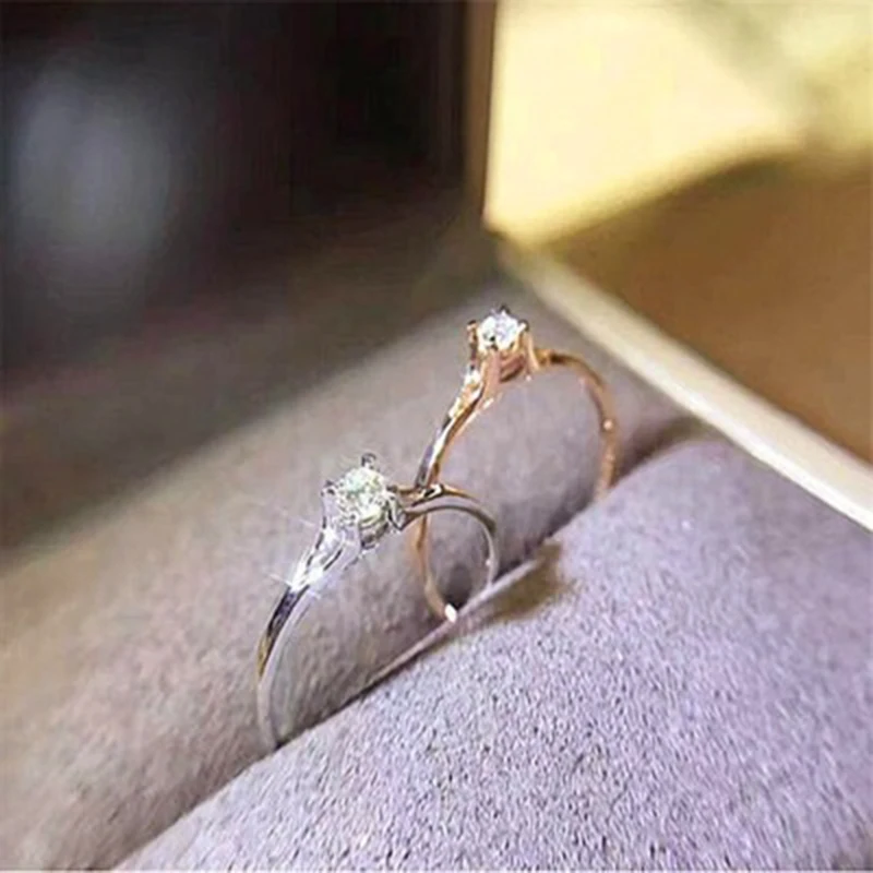 DODO ювелирные изделия, кольца из нержавеющей стали для женщин, обручальное маленькое кольцо с кубическим цирконием, белое/розовое золото, anillos DD601