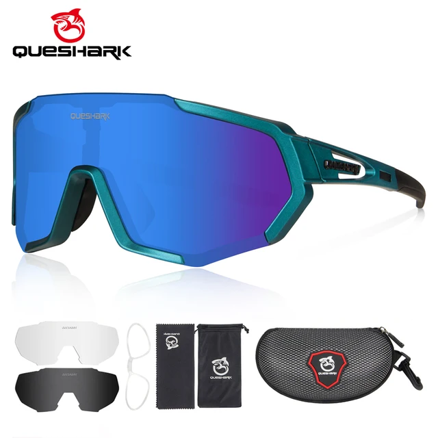 US $14.85 QUESHARK 2020 New Polarized Cycling Glasses For Man Women Bike Eyewear Cycling Sunglasses 3 Lens Mi