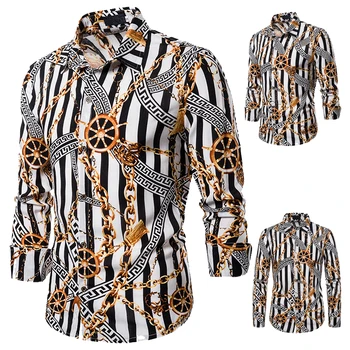 

Men's Shirt Fashion Clothing Mens Long Sleeve Slim Party Shirt