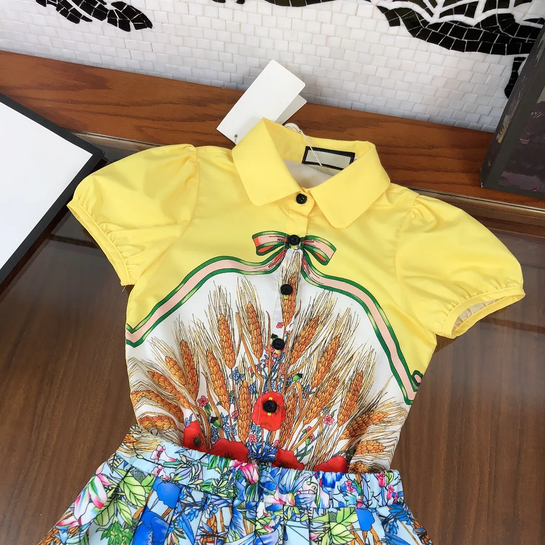 Camisas para Meninas Crianças de Manga Estudantes da Escola High-end Roupas Infantis Ternos Verão Curta Primária Uniformes Escolares Ple 4 Cheap Conjuntos de roupas