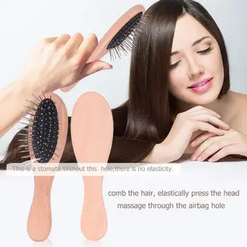 

High Quality Wood Massage Comb Natural Lotus Comfortable Healthy solid wood bamboo Airbag anti-static Hair Loss Brush Scalp Care