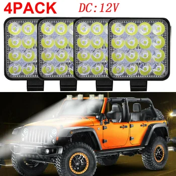 

12V 48W LED Work Light Bar Fog Lamp Floodlight 6000K White Waterproof Shockproof For Car Truck SUV ATV Jeep Off-Road