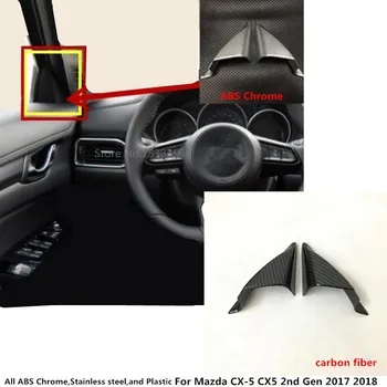 

For Mazda CX-5 CX5 2nd Gen 2017 2018 2019 2020 Chromous Car Inner A Column Audio Speak Window Windshield Side Triangle Trim Part