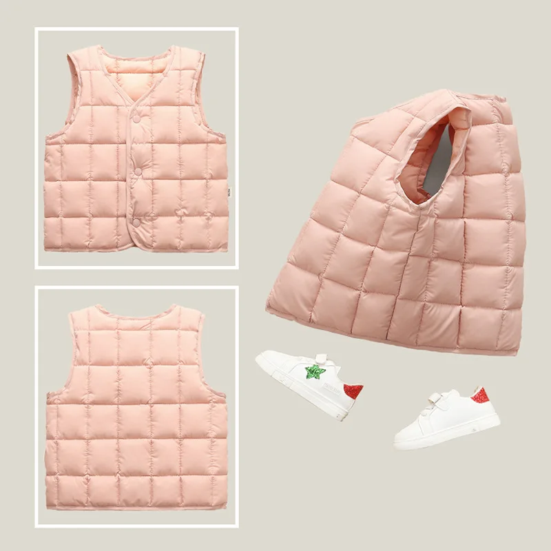 

Autumn and Winter Clothing Children's Vest Boys and Girls Lightweight Small Children's Baby Down Cotton Vest Kid Winter Clothes