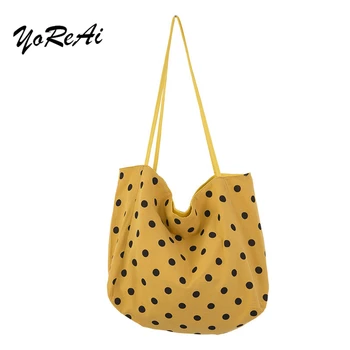 

YoReAi Original Large Capacity Shopping Handbag Fashion Style Ladies Shoulder Bag Simple Casual Tote Woman's Canvas Bags