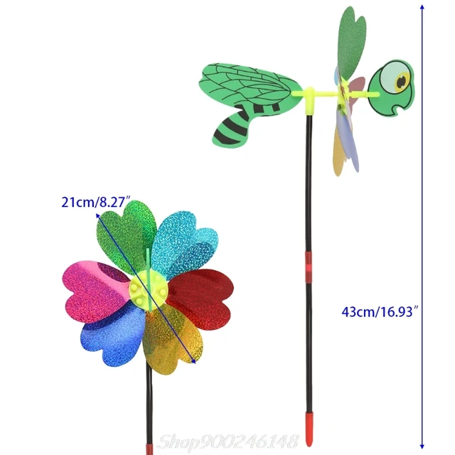 3D -S Flitterek Animal Bee Szélmalom Szélfutó Otthoni Kerti Udvari Dekoráció Gyerekek Jy28 20 Dropship - Image 2