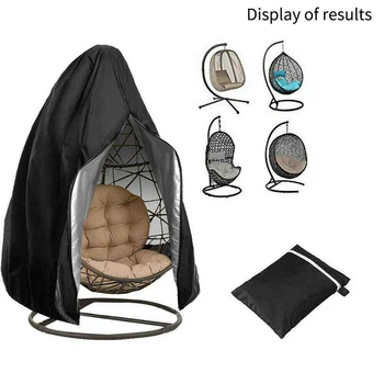 

Washable Egg Wicker Waterproof Dustproof Patio Garden Oxford Cloth Swing Chair Cover Furniture Protection Hanging Hammock Stand